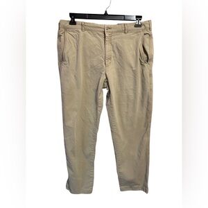 Peter Millar Men's Pants 36x28 Tan Cotton Chino Flat Front Golf Slacks